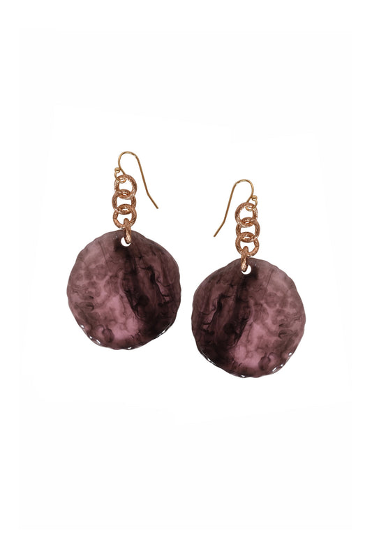 Alouette Design
 Drop Earring - Plum